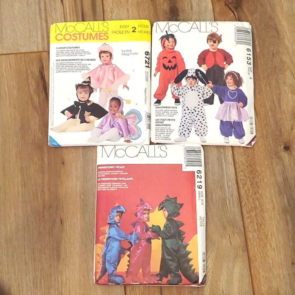 3 Kids Costume Patterns for Toddlers